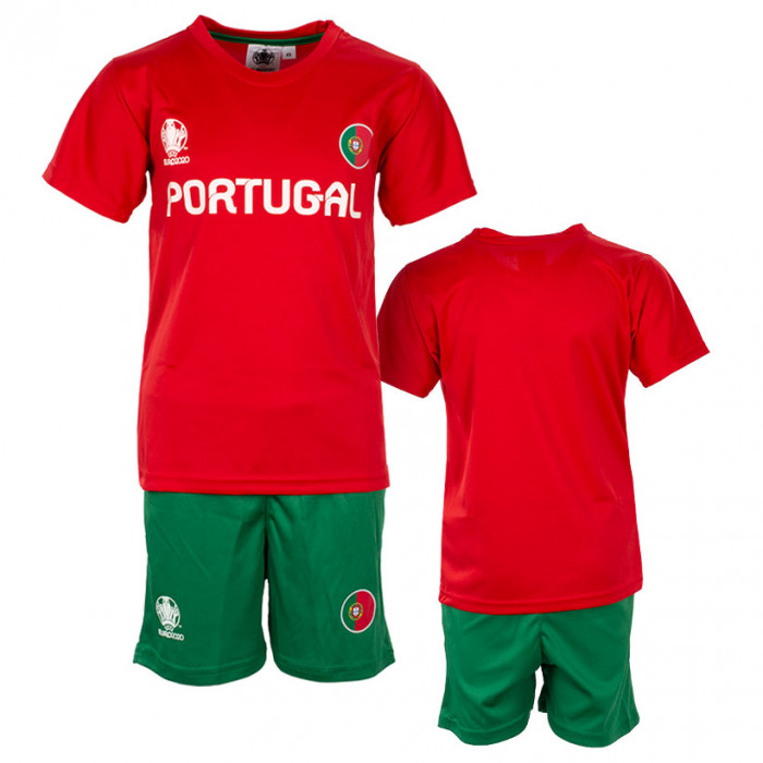 Portugal UEFA Euro 2020 Poly Kinder Training Trikot Komplet Set