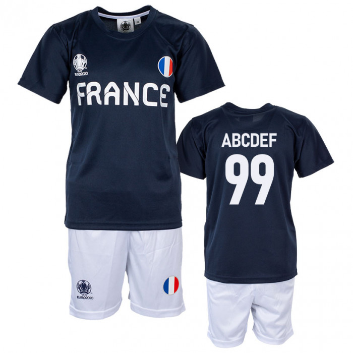 Frankreich UEFA Euro 2020 Poly Kinder Training Trikot Komplet Set (Druck nach Wahl +16€)