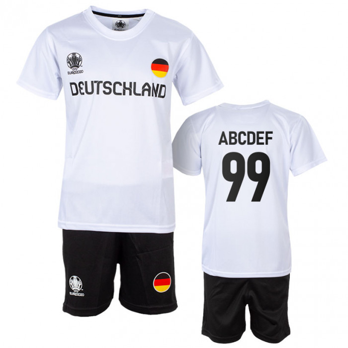 Deutschland UEFA Euro 2020 Poly Kinder Training Trikot Komplet Set (Druck nach Wahl +13,11€)
