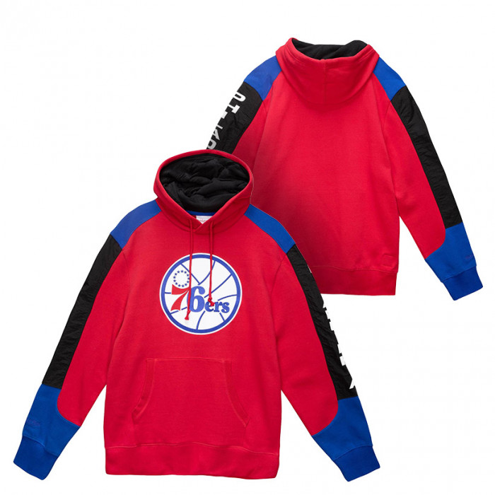 Philadelphia 76ers Mitchell & Ness Fusion pulover s kapuco