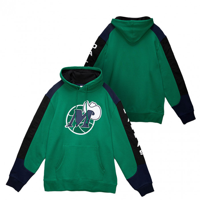 Dallas Mavericks Mitchell & Ness Fusion pulover s kapuco