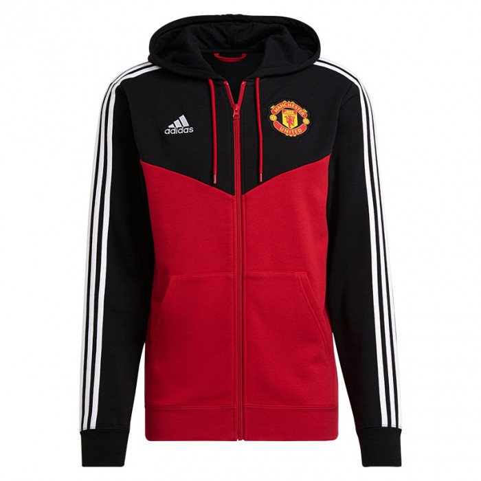Manchester United Adidas 3S Full-Zip Kapuzenjacke