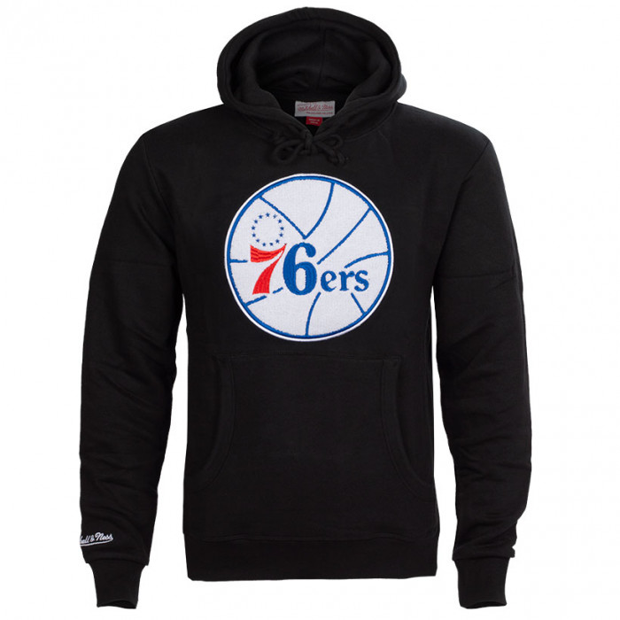 Philadelphia 76ers Mitchell & Ness Chenille Logo maglione con cappuccio
