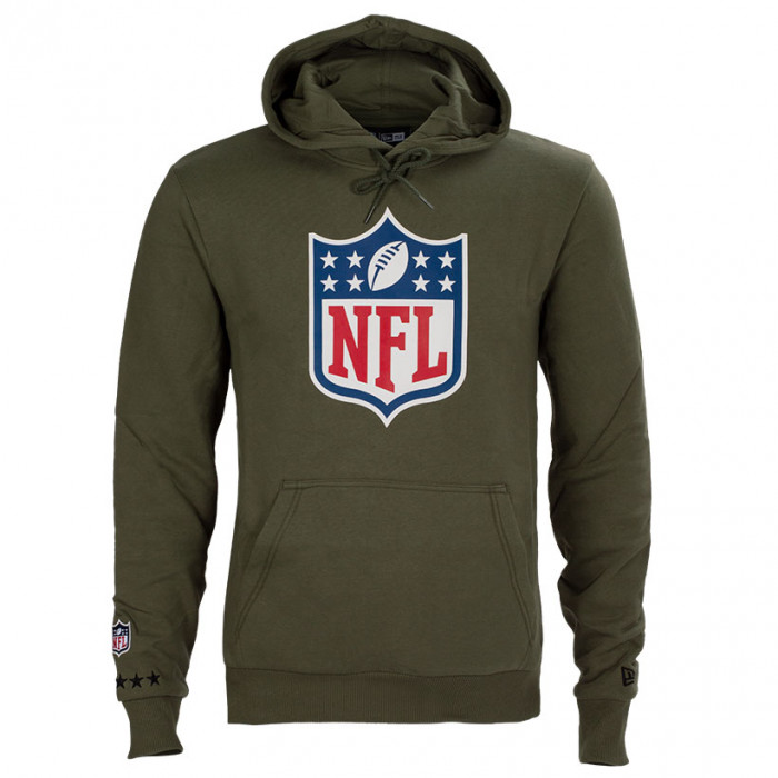 NFL Logo New Era Camo Wordmark maglione con cappuccio