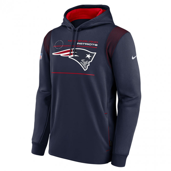 New England Patriots Nike Therma pulover sa kapuljačom
