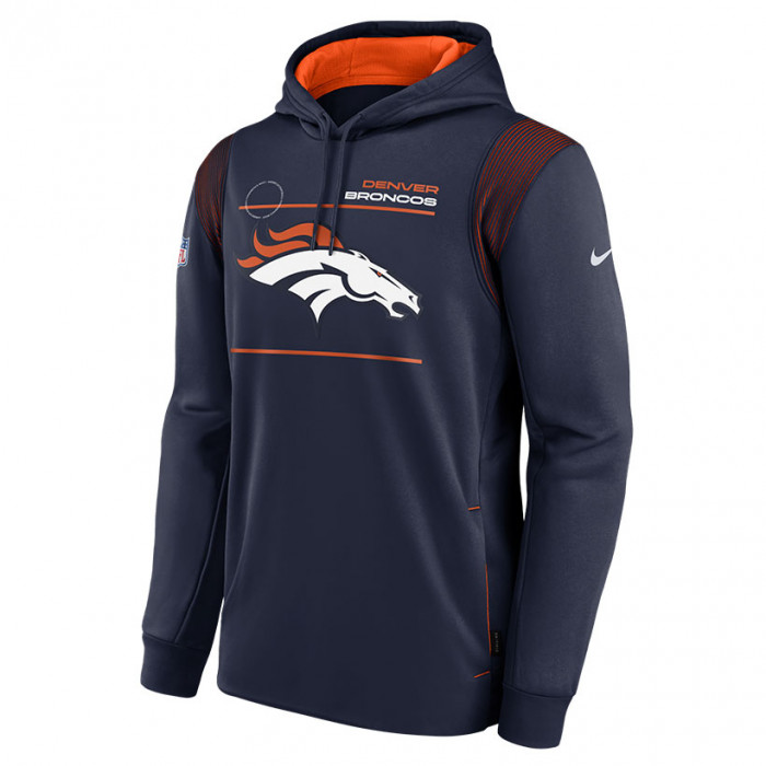 Denver Broncos Nike Therma maglione con cappuccio