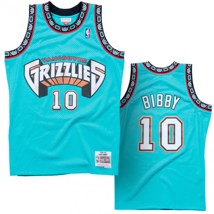 Men's Vancouver Grizzlies Mike Bibby Mitchell & Ness Teal Mesh T-Shirt