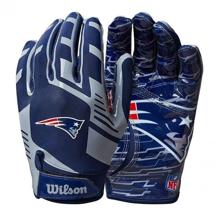 New England Patriots Wilson Stretch Fit Receivers Youth Guanti per bambini