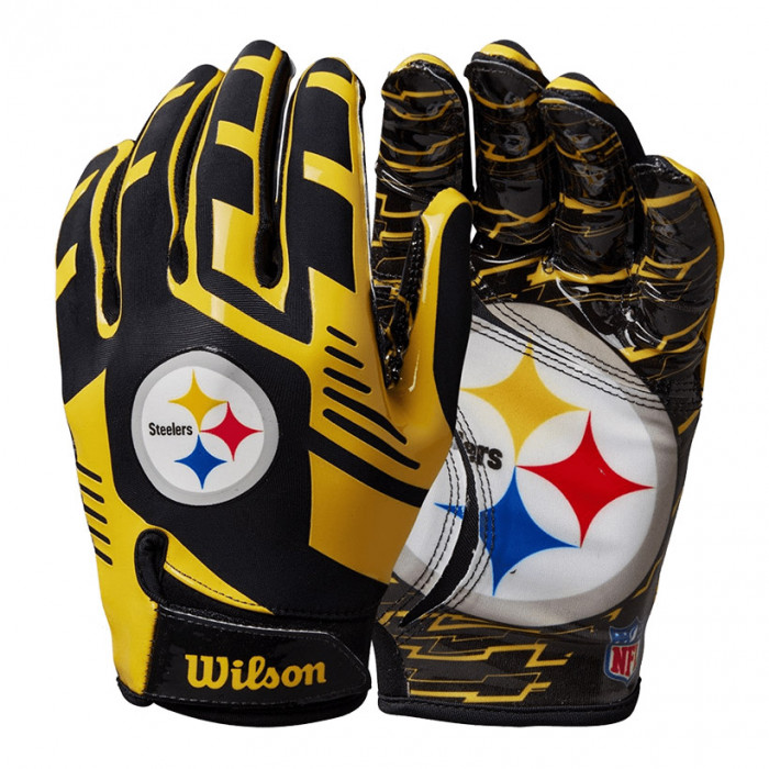 Pittsburgh Steelers Wilson Stretch Fit Receivers Youth Guanti per bambini