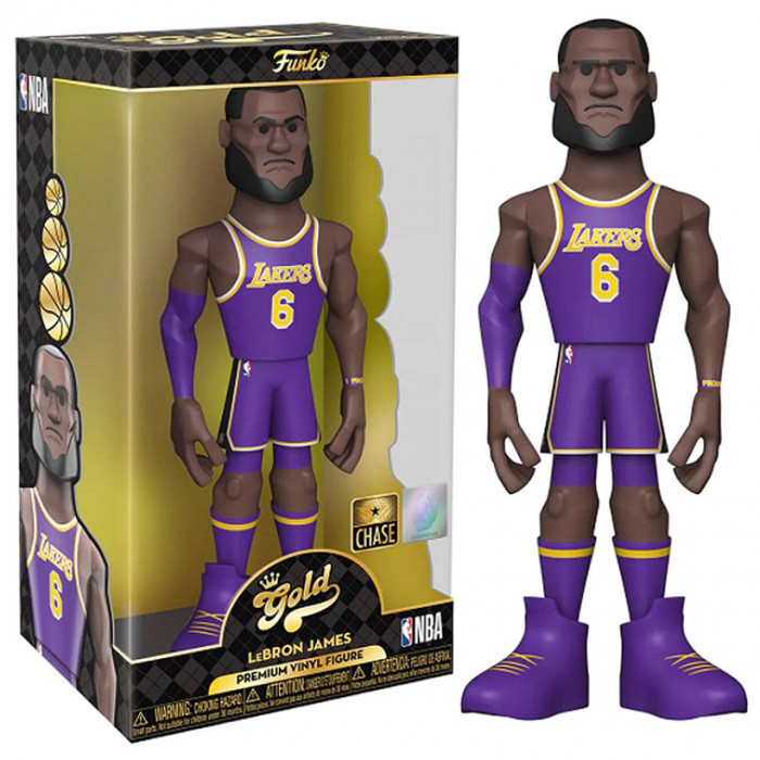 LeBron James 6 Los Angeles Lakers Funko POP! Gold Premium CHASE Figur 30 cm