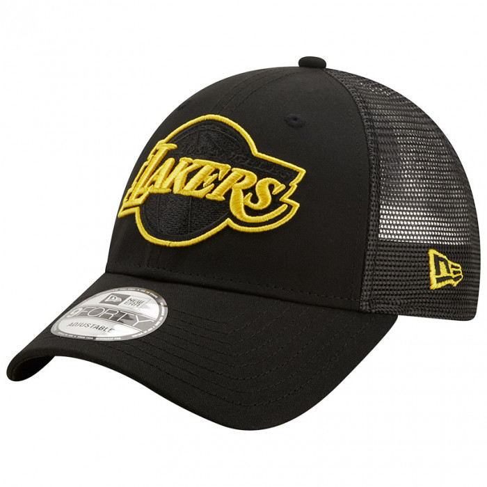 Los Angeles Lakers New Era 9FORTY A-Frame Trucker Home Field kapa
