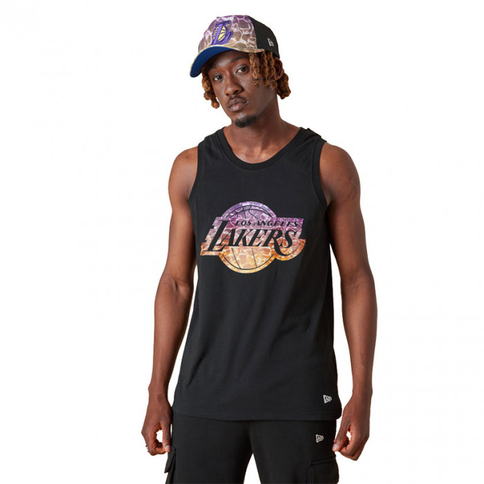 Los Angeles Lakers New Era Team Colour Water Print Tank Top T-Shirt