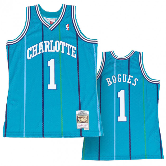 Muggsy Bogues 1 Charlotte Hornets 1992-93 Mitchell and Ness Swingman Jersey