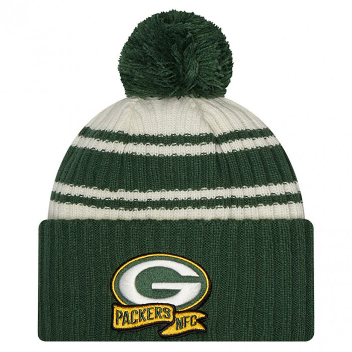 Green Bay Packers New Era 2022 Official Sideline Sport Cuffed Pom ...