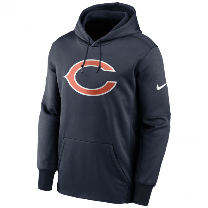 Chicago Bears Nike Prime Logo Therma maglione con cappuccio