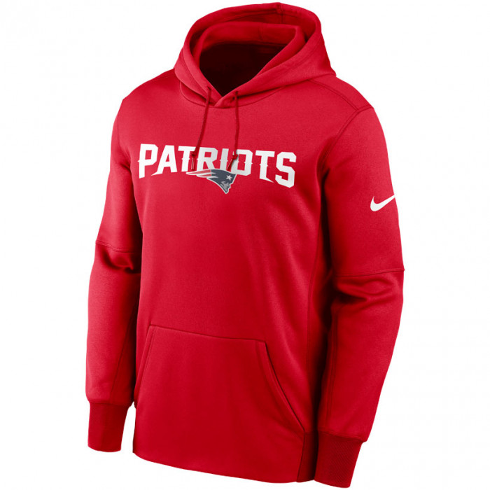 New England Patriots Nike Wordmark Therma pulover sa kapuljačom