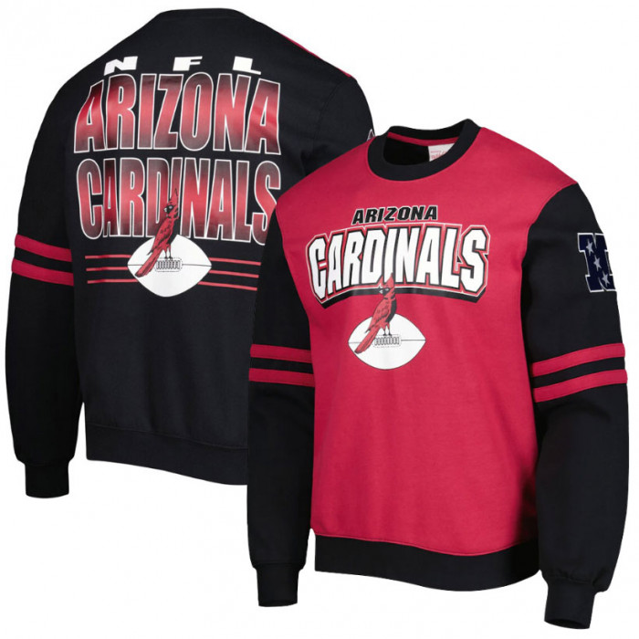 Arizona Cardinals Mitchell and Ness All Over Crew 2.0 maglione