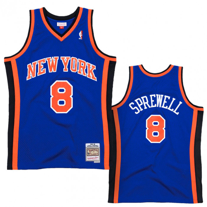Mitchell & Ness Men's Latrell Sprewell Black New York Knicks 1998