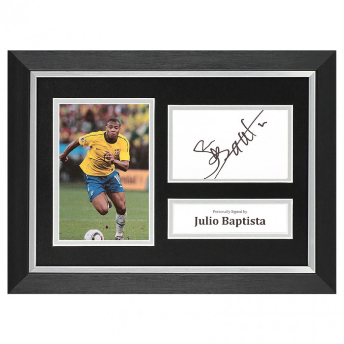 Julio Baptista Signed A4 Framed Photo Display Brazil Autograph Mamorabilia COA