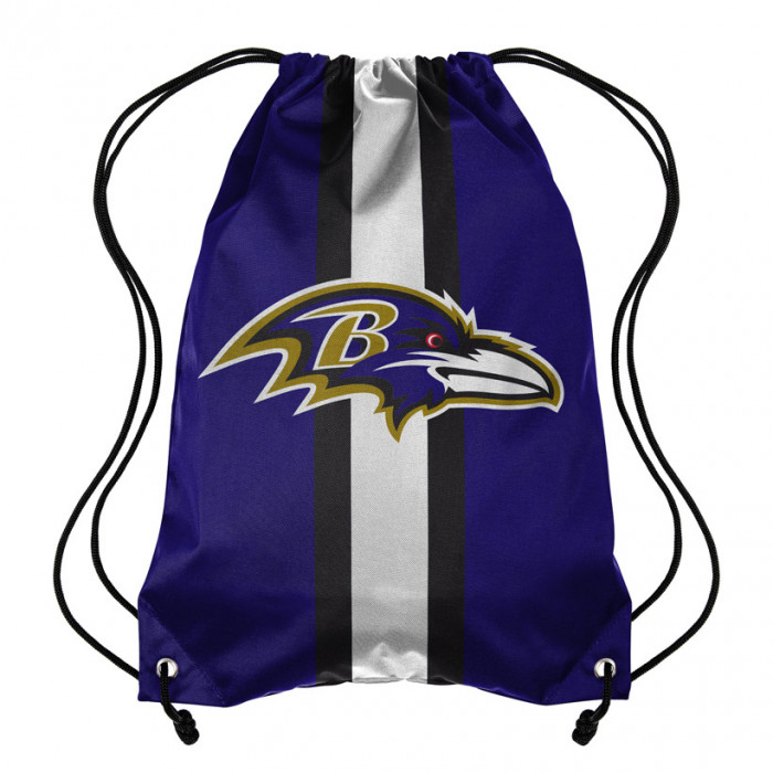 Baltimore Ravens Team Stripe Drawstring športna vreča