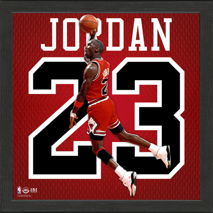 Michael Jordan 23 Chicago Bulls Impact Jersey Frame Foto im Rahmen