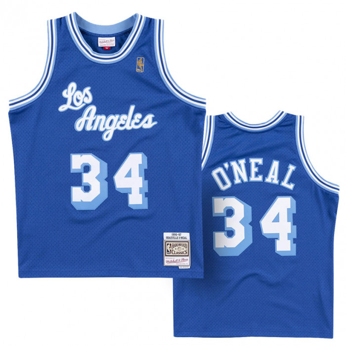 Shaquille O'Neal 34 Los Angeles Lakers 1996-97 Mitchell and Ness Swingman dres