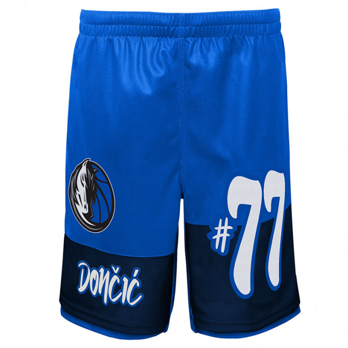 Luka Dončić 77 Dallas Mavericks Pandemonium II pantaloni corti da allenamento