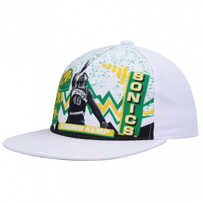 Shawn Kemp Seattle Supersonics Mitchell and Ness HWC 90's Playa Deadstock cappellino