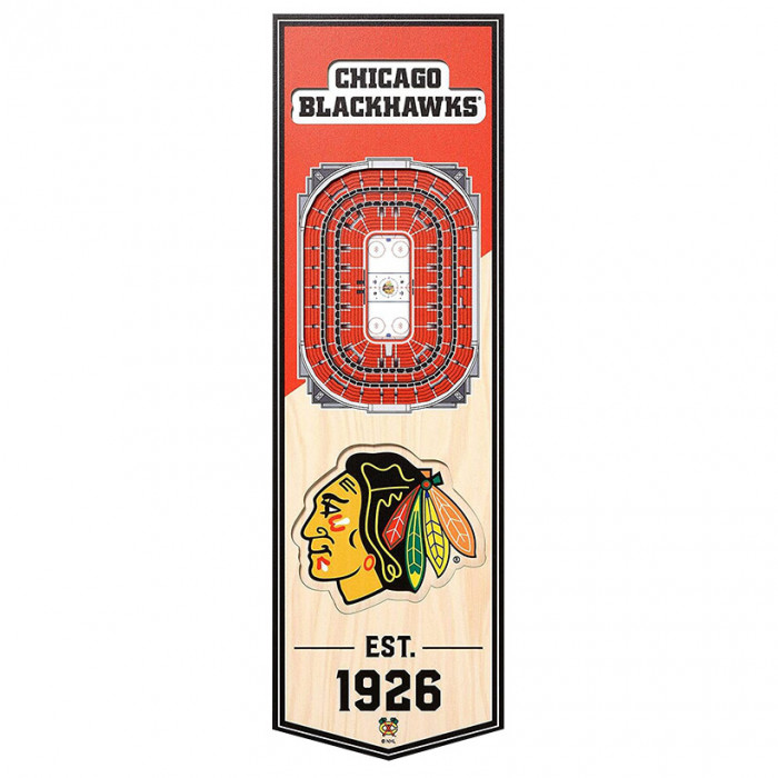 Chicago Blackhawks 3D Stadium Banner foto