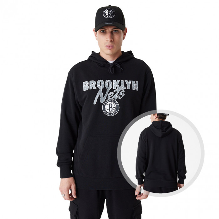 Brooklyn Nets New Era Team Script pulover s kapuco