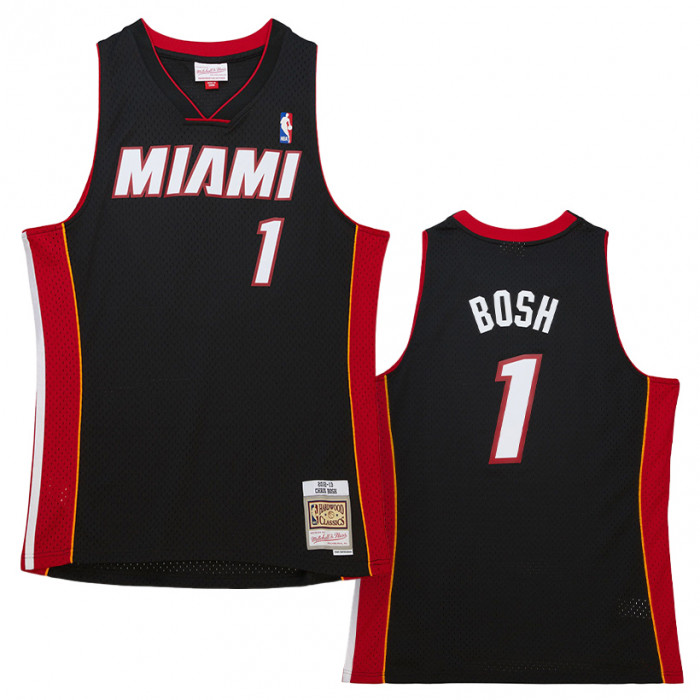 Chris Bosh 1 Miami Heat 2012-13 Mitchell and Ness Swingman dres