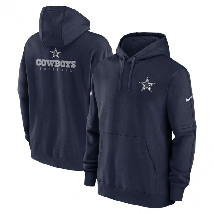 Dallas Cowboys Nike Club Sideline Fleece Pullover maglione con cappuccio