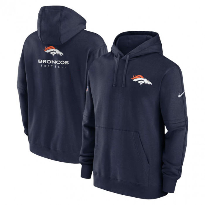 Denver Broncos Nike Club Sideline Fleece Pullover duks sa kapuljačom