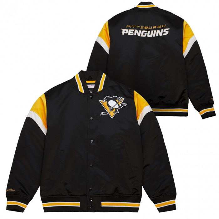 Pittsburgh Penguins Mitchell and Ness Heavyweight Satin giacca