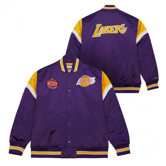 Los Angeles Lakers Mitchell and Ness Heavyweight Satin jakna 