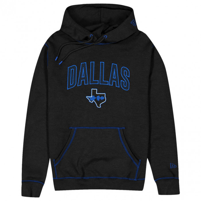 Dallas Mavericks New Era City Edition 2023 Black pulover s kapuco