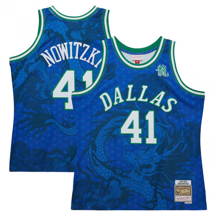 Dirk Nowitzki 41 Dallas Mavericks 1998-2019 Mitchell and Ness Asian Heritage 6.0 Fashion Swingman Trikot 