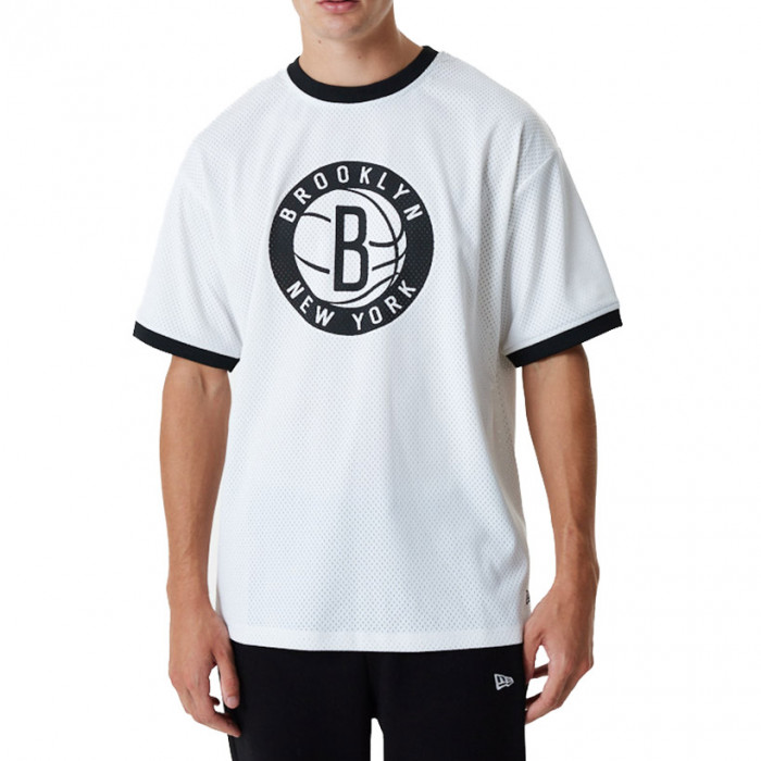 Brooklyn Nets New Era Team Logo Mesh Oversized T-Shirt