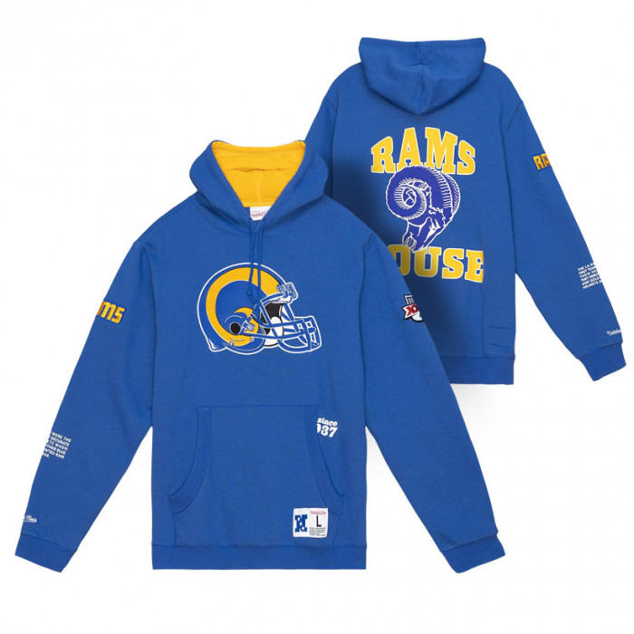 Los Angeles Rams Mitchell and Ness Team Origins pulover s kapuco