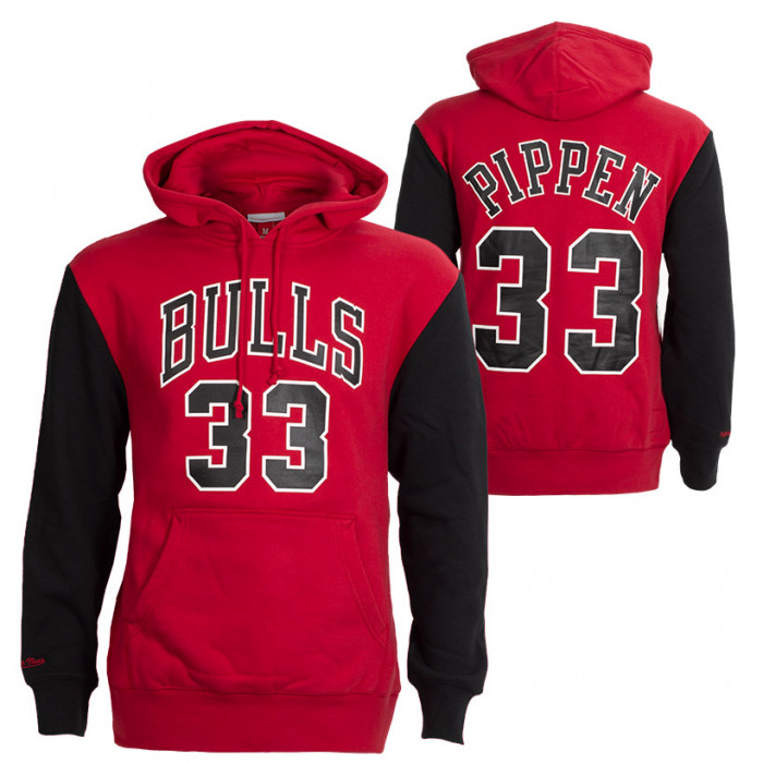 Scottie Pippen 33 Chicago Bulls 1996 Mitchell and Ness Fashion Fleece maglione con cappuccio