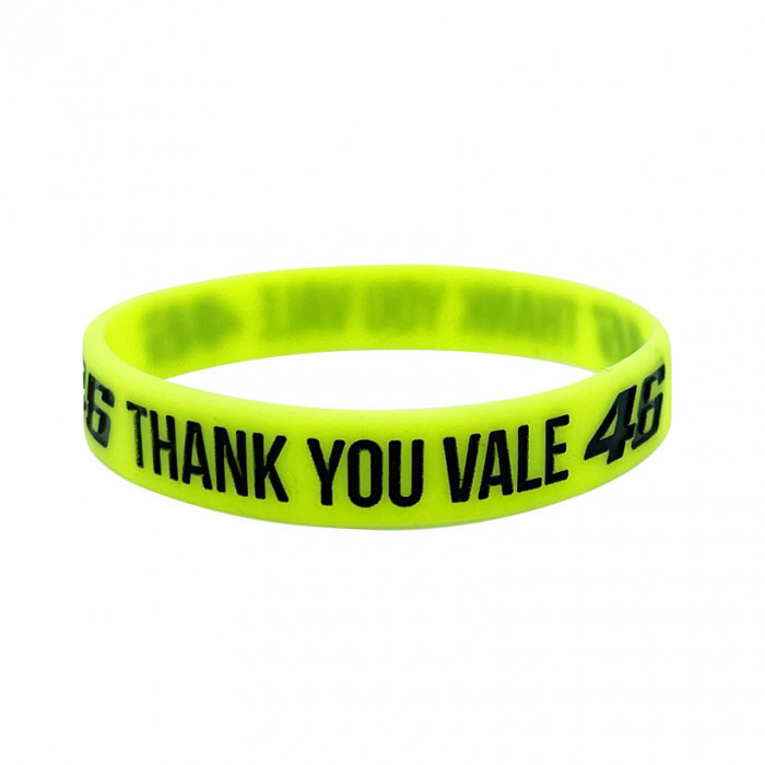 Valentino Rossi VR46 Thank You Vale Yellow silikonska narukvica