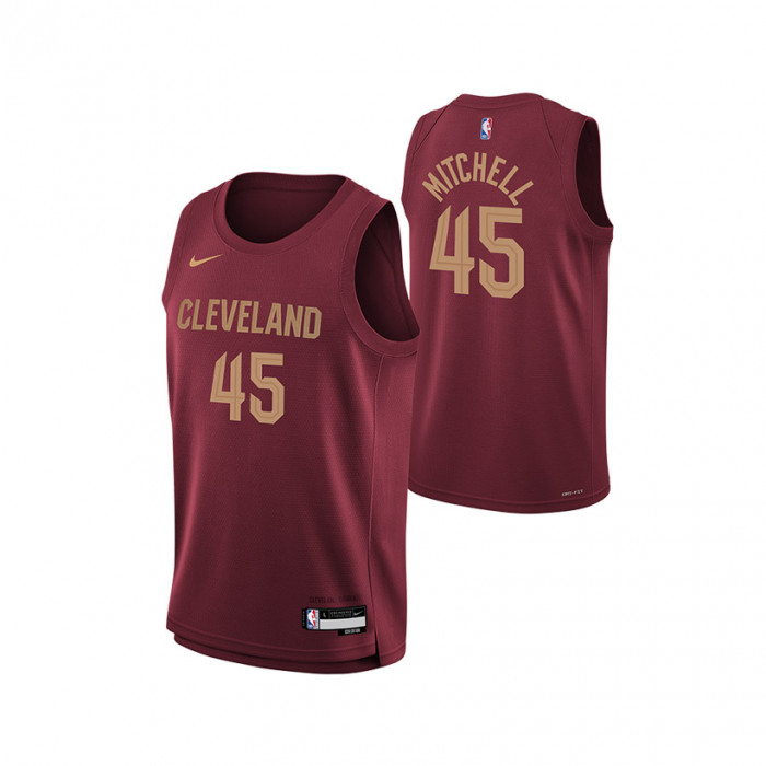 Donovan Mitchell 45 Cleveland Cavaliers Nike Icon Edition Swingman Kinder Trikot