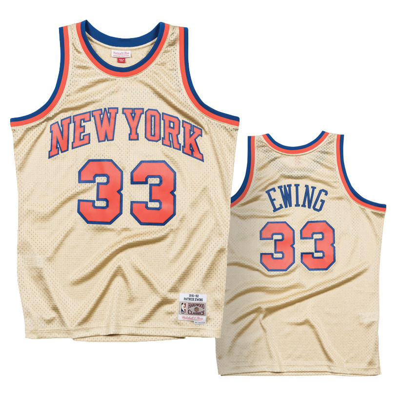 Patrick Ewing 33 New York Knicks 1997 Mitchell & Ness Gold