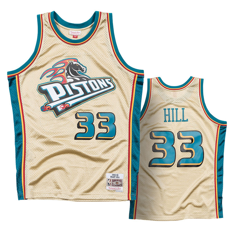 Alice Somber bloemblad Grant Hill 33 Detroit Pistons 1997 Mitchell & Ness Gold Swingman Jersey -  Stadionshop.com