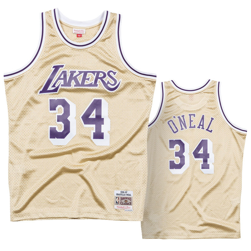 2002-04 LA Lakers O'Neal #34 Nike Swingman Alternate Jersey (Excellent) M