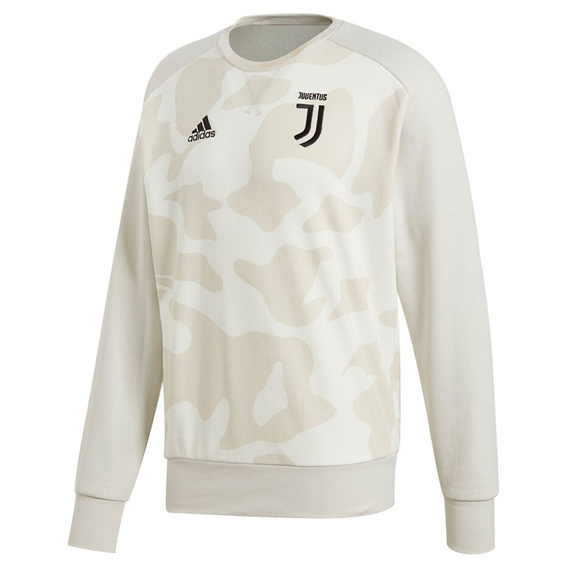 Juventus Fußball Seasonal Crew Training Pullover Top Jumper Weiß Camo Herren 