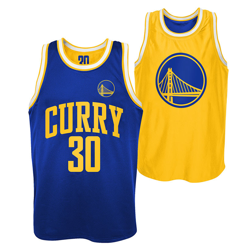 Stephen Curry 30 Golden State Warriors Player Sublimated Shooter Tank Jersey