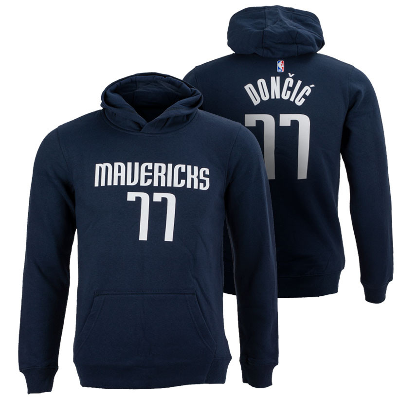 NBA Kids 4-7 Essential Player Name and Number Fleece Pullover Sweatshirt  Hoodie (4, Luka Doncic Dallas Mavericks Gray)