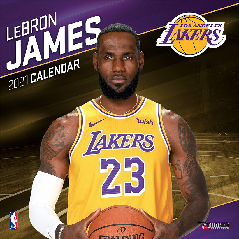 LeBron James Los Angeles Lakers calendar 2021