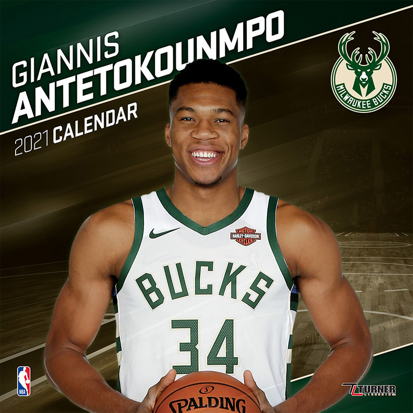 Giannis Antetokounmpo Milwaukee Bucks Calendar 2021
